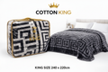 Enhanced Cotton King Plush Embossed Blanket