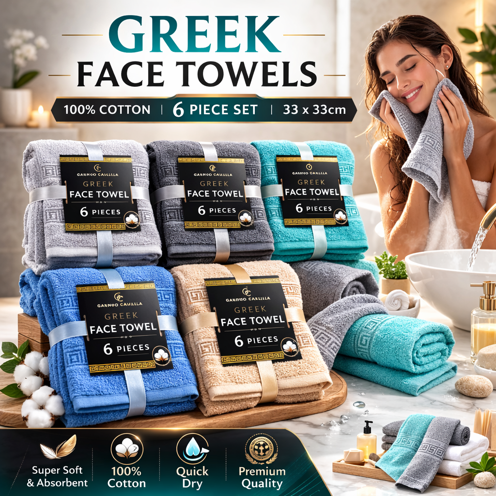 Gaveno Cavailia Greek Face Towels 6pk