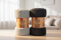 Grey and charcoal cosy teddy blankets