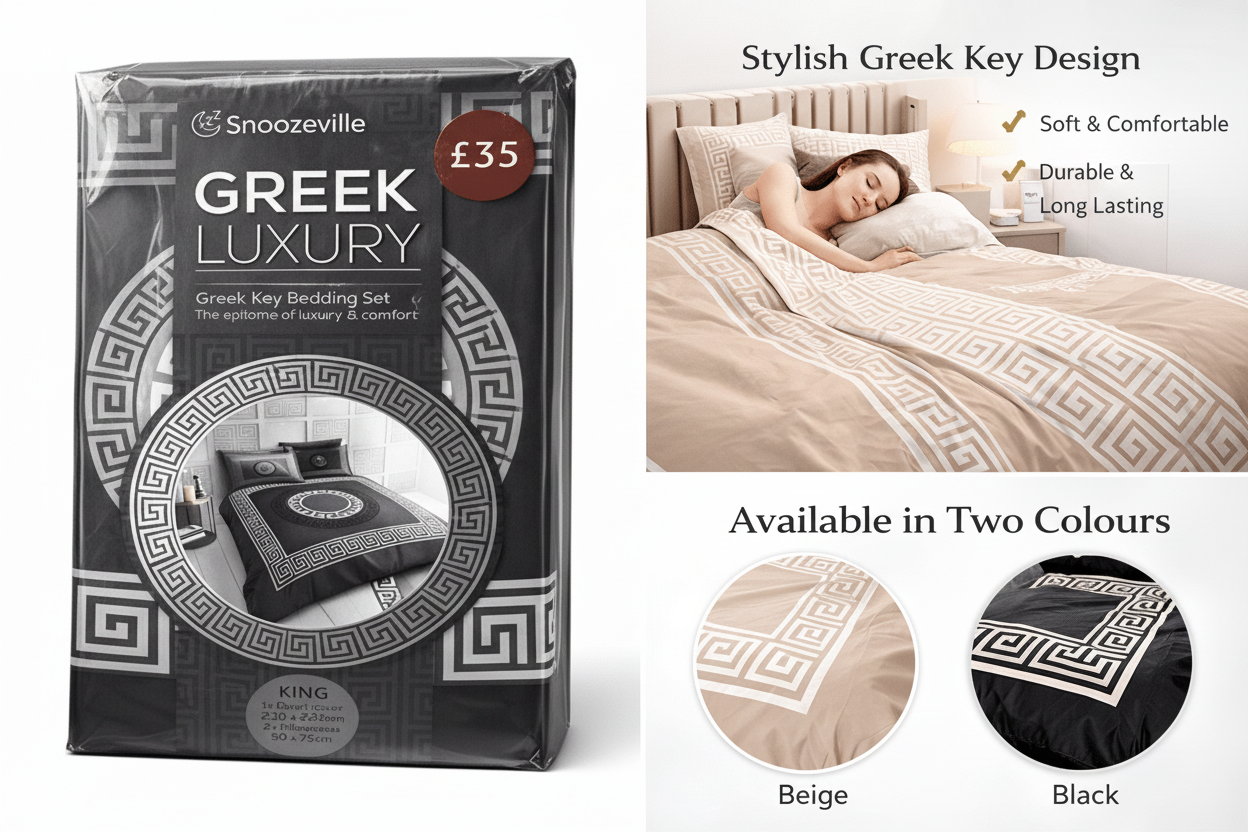 Greek Luxury King bedding set hero image