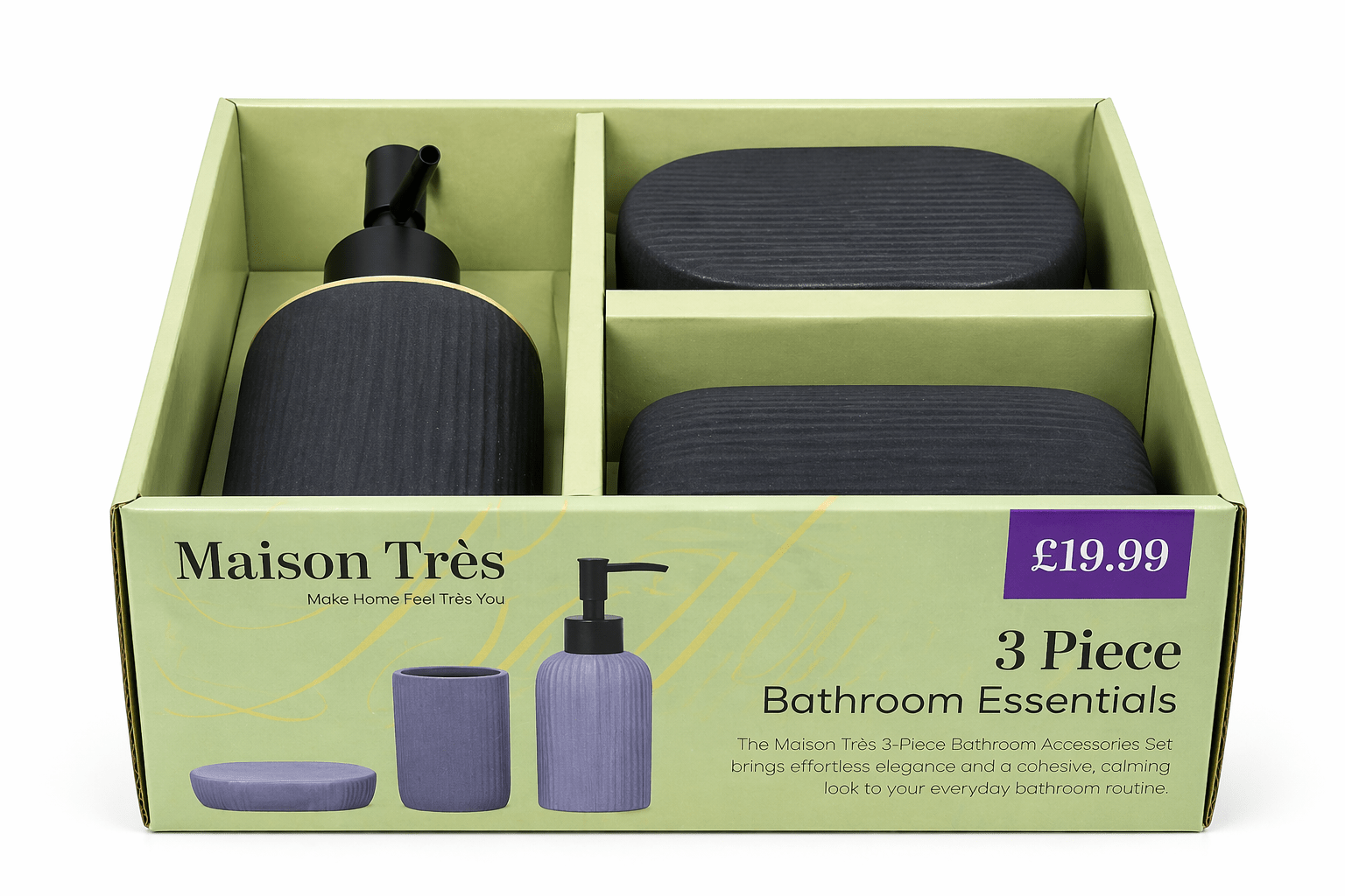 Maison Très Flynn 3-Piece Bathroom Essentials Set
