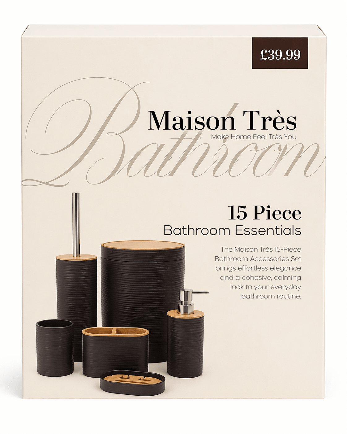 Maison Très Slone 15-Piece Bathroom Essentials Set