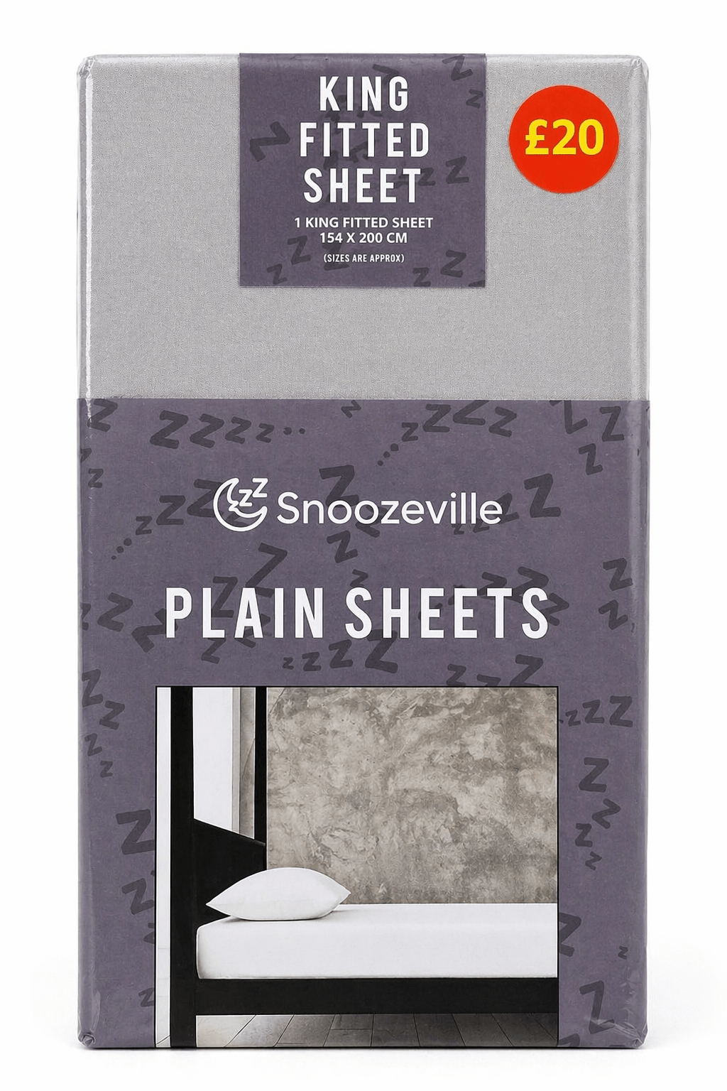 Snoozeville Plain Microfibre Fitted Sheet