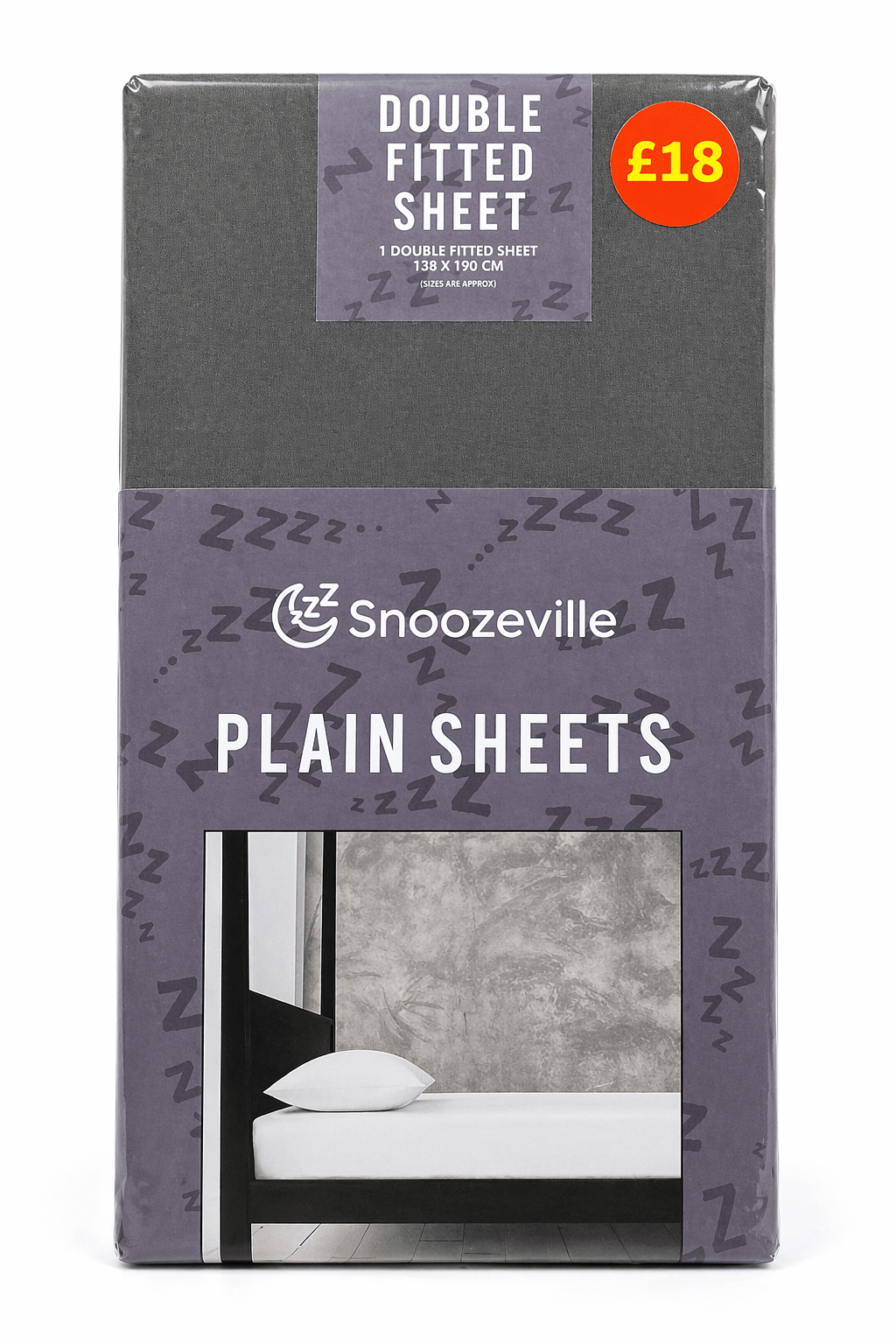 Snoozeville Plain Microfibre Fitted Sheet