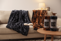 Wild@Heart Mink Faux Fur Throw - Both Draped with Separate Packages